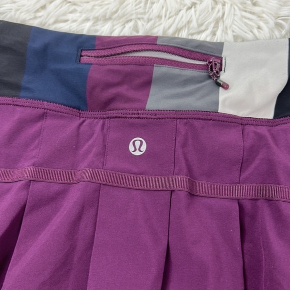 Lululemon Run: Pace Setter Skirt Plum / Pow Stripe Angel Wing - Picture 6 of 7